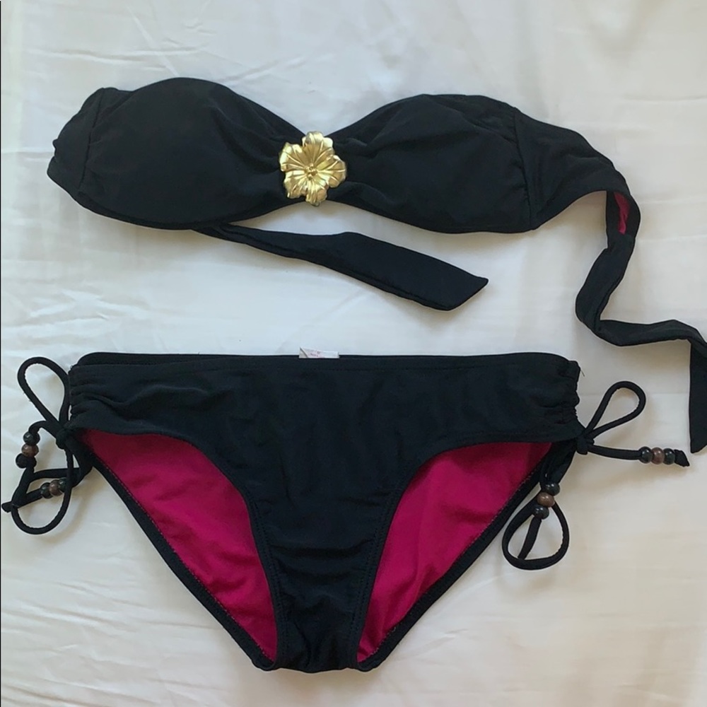 Black Target swim suit top and bottom